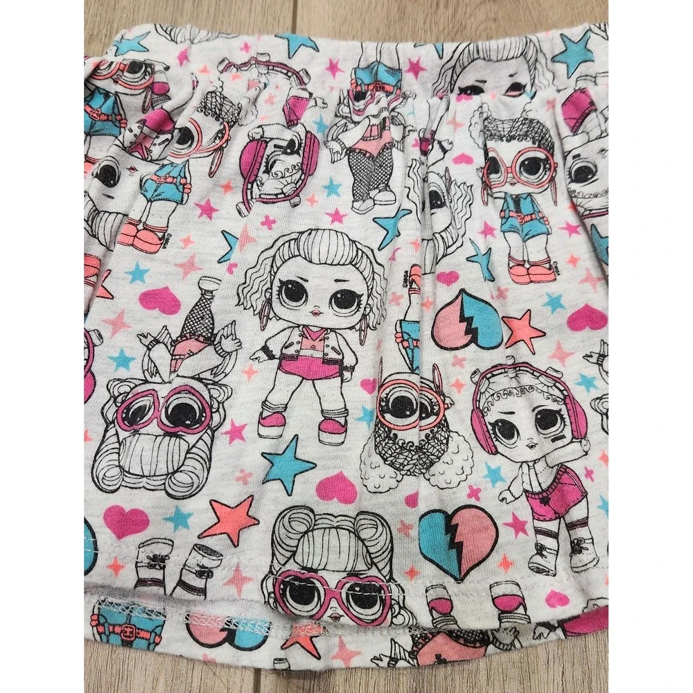 LOL Surprise Doll Girls Skort (Skirt with‎ Shorts)  XS 4-5  Gray